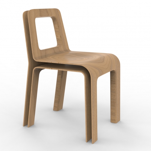 SKIN chair - by the french designer Julien Vidame. wood or plastic.