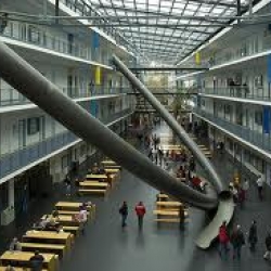 Never be late to class again! In Munich, Germany, college students have the choice to slide down to their next period.
