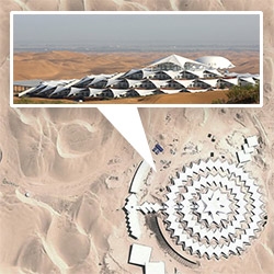 The Atlantic InFocus has an amazing look at The Desert Lotus Hotel in Xiangshawan Desert, also called Resonant Sand Gorge in Ordos, Inner Mongolia Autonomous Region, China.