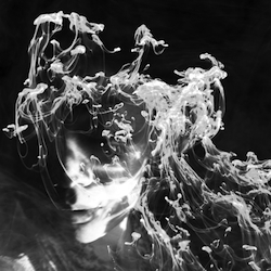 Smoke portraits by Japan digital artist Miki Takahashi.