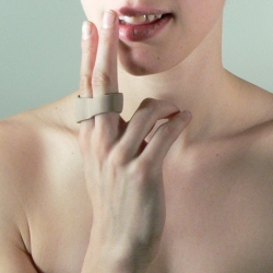 a reflection on addiction by Camille Cortet. gesture, materials,... i want a ring!