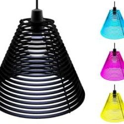 mix and match your favorite cmyk colors to suit your mood with this clever flatpack laser cut acrylic lampshade from london-based designer soner ozerc. 