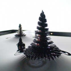 Morpho Towers -- Two Standing Spirals by Sachiko Kodama.  A new ferrofluid video using magnetic spiral structures and a chill soundtrack.