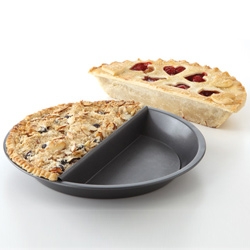 Split Decision Pie Pan ~ The perfect pie pan for when you can't make up your mind!