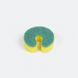 A sponge which can be secured around the faucet, keeping your counter tidy and the sponge dry. Designed by Robert Audroue.