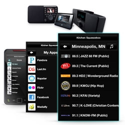 Logitech Squeezebox systems can be controlled via app on just about every platform now - iphone/android/etc