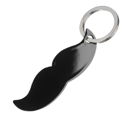 Formosa Mustache Keyring Designed by Eva Schildt for Simplicitas, made of Stainless steel, enamel 2.75" ~ add that to the stocking stuffer list!