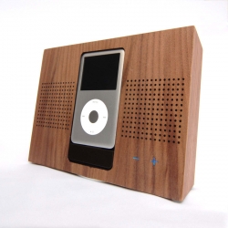 Nice, wooden, iPod docks from Japanese monoDO and  Hacoa. The docks come in two sizes and in two different types of wood, American walnut or Scandinavian birch. 