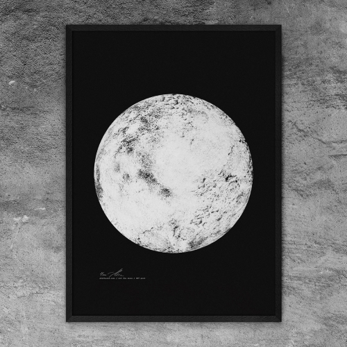 This is NOT THE MOON. Stellavie took the recipe for the worlds most delicious pancakes, digitized the pancakes as film quality scans and turned them into moons and silkscreen prints!