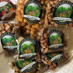 Stewart & Jasper Orchards of Newman, CA - just discovered these delicious treats driving through Central CA. Where else can you get Glazed Almonds in flavors like Birthday Cake, Root Beer Float, Orange Creme Brulee, and so much more?