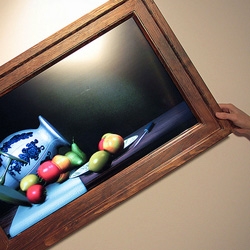 Still Life by Scott Garner is a tilt sensitive painting that changes the 3d scene accordingly. This is a refreshing and clever take on the classic still ife. 