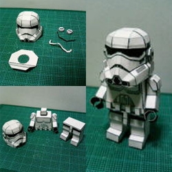 For the print and paste toy makers... here's another... Lego Stormtroopers! Impressive detail to the little pieces you need to make...