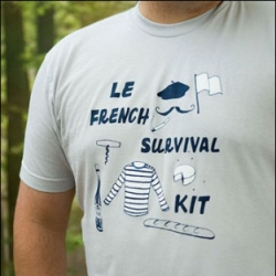 Je veux  le french t-shirt tout de suite!!! [Editor's Note - thanks to a reader for pointing out the white flag - does it mean the french raise it? or its what you need to admit defeat when they corner you in conversation?]