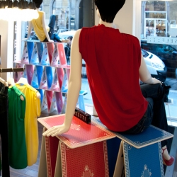 'Seventy plays with Seletti': a window+store installation designed by BBMDS using dozens of 'a la carte' modules during the Milan Design Week 2012.      