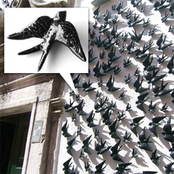 Beautiful swallow installation at the Museum Rafael Bordalo Pinheiro - Primavera - Pedrita at Ermida Belem