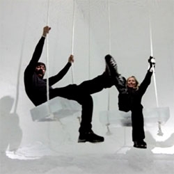 Icehotel #26 - Luxury Suite 322 "The Great Escape" by Marjolein Vonk & Maurizio Perron - see the making of, and their incredible ICE SWINGS!