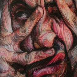 Greek native artist Nikos Gyfaktis, who studied at the School of Fine Arts at the Aristotle University, has created an incredibly unique series of colorful, swirling, oil pastels self-portraits.