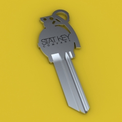 Stat Key Company - Keys blanks designed.  A different style for every individual.  These house keys are now available for purchase in brass.  Designed by a former car designer for Honda R&D Americas