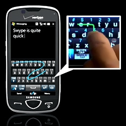 'Swype' is a new faster and easier way to input text on any screen with one continuous finger or stylus motion across the screen keyboard. By Cliff Kushler, the guy who invented T9 predictive text system.