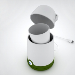 Tea4Two, designed by Ben Peterson, is a portable electric tea kettle concept allowing users to transport, reheat, brew, and drink on the go. Check it out.