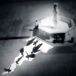 White Shadow is an interactive art installation created by Team 4040 composing a telematic sundial which connects people on two remote locations via a monument’s shadow. 