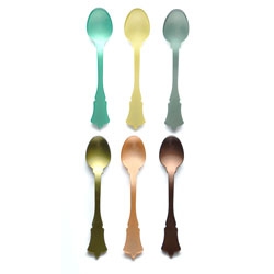 Mixed greens teaspoon set from Leif.