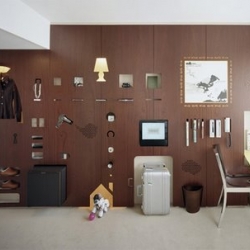 A great piece by Torafu Architects; the renovation of 3 rooms in the boutique hotel, CLASKA, in Tokyo. There is a unique cubby hole for all your belongings!