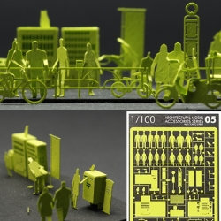 These 1/100 scale architectural paper models were created by the leading architect, Naoki TERADA.