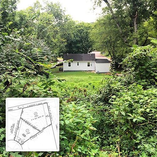 NOTCOT Nashville Project House! Latest update (and probably the last before a full peak inside!) From painting the door fern green to subdividing to refinishing floors, building out the little kitchen... and more!