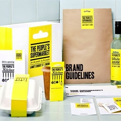 Great packaging by Unreal for a new cooperative supermarket, The People's Supermarket.