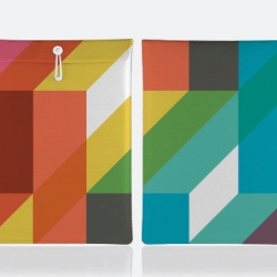 Bold and graphic laptop sleeve designs by  Portuguese designer Ana Romero.