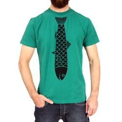 As far as fake tie t-shirts go, this one has my vote. IN a bright green, this danefae herring/fish tie is a must if you're going to do the t-shirt under a jacket look.