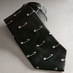 Psycho Bunny has new ties ~ and the boys of NOTCOT and NotCouture surely need this black saftey pin tie... and perhaps the various bunny skull logo ones too.