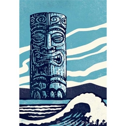 One from a new series of Tiki portraits from Chet Phillips created with Painter.