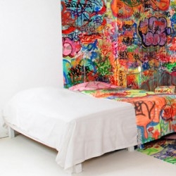 Panic Room by french graffiti artist Tilt. Hotel 'Au Vieux Panier'. Marseille, France. January 2012.