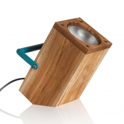 Designed by Israeli studio Haim Evgi, the Tom table lamp looks as though it’s ready to go camping.

