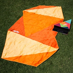 Vertty ~ a new geometric take on the beach towel! Dreamed in Australia, Born in Portugal and seen as #55052 - here's an unboxing of the fun packaging and towel up close!