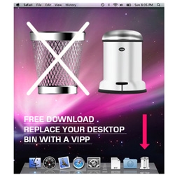 Vipp goes digital ~ offering up an icon of its iconic trash can for your digital trash!