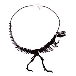 Fabulist find! Coolest necklace ever? T-rex skeleton that people wouldn't be able to help themselves but to comment on.