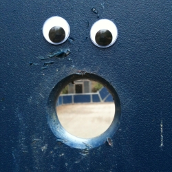 Eyebombing is the act of setting googly eyes on inanimate things in the public space. Ultimately the goal is to humanize the streets, and bring sunshine to people passing by.