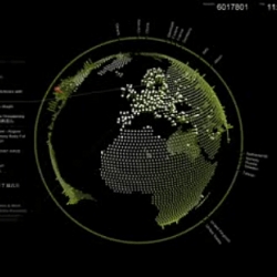 Twingly - "connect to the blogosphere" - A screensaver to visualize the global blog activity in real time