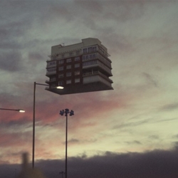 UFO or building? Spanish rtist Rafa Zubiría's photos depict captivating fictions. 