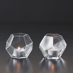 "Who would have thought dodecahedron candle holders could be so pretty?"