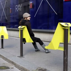 Designed by Damien Gires, the Urban Seat is comprising funtionable chair and table that well place along the street for pedestrian to slow down and enjoy the neighborhood.