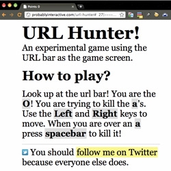 Url Hunter! The game is... in the URL!