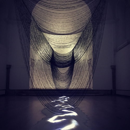 Urphänomen installation by Sara Coleman at the CENTRAD exhibition room, Chapel of Sta. María, Lugo, Spain,