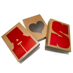 Just in time for Valentine's Day, House Industries unveils a full set of "Valentype" alphabet letter blocks. Block set are available in Red and Silver