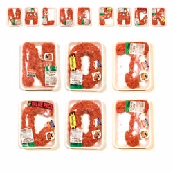 Value Pack by Robert Bolesta is an alphabet entirely made of grade A ground beef. Probably good for tastespotting as well, but that was too long to spell...