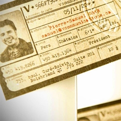 Cute old ID card inspired stationery from V Communications.