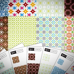 Designfruit just released a blend of bubbly, colorful, high-spirited seamless vector patterns inspired by modern coffeehouse wallpapers and a blend of retro goodness